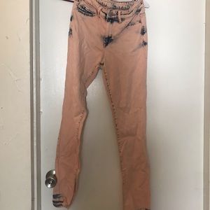 Aeropostale retro acid wash pink high rise jegging